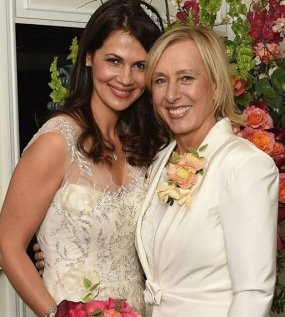 Julia Lemigova with her life partner, Martina Navratilova.
